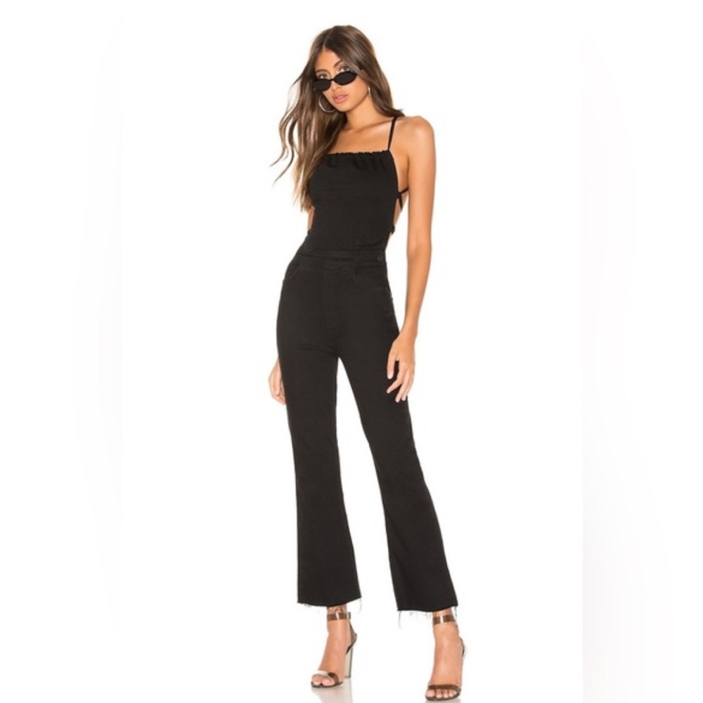 MOTHER TIE BACK HUSTLER ANKLE FRAY JUMPSUIT in NOT GUILTY size 28